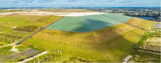 Aerial landfill view