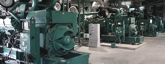 Diesel generators that make up the pol-e-charki power plant built by WSP