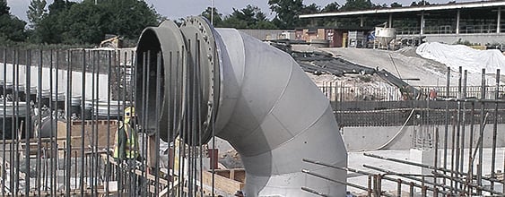 Back River Wastewater Treatment Plant under construction