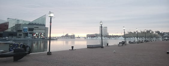 View of the Patapsco river where WSP was hired to manage baltimore's sewer program