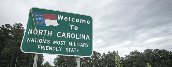 Welcome to North Carolina Interstate sign