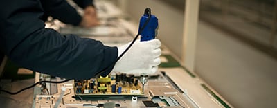 Fixing a circuit board as part of a hazmat audit