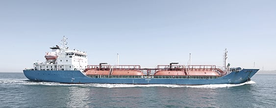 Large Liquid Natural Gas (LNG) vessel at sea