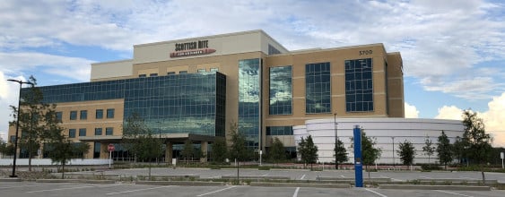 Facade of the new Scottish Rite for Children Orthopedic and Sports Medicine Center, Texas | WSP